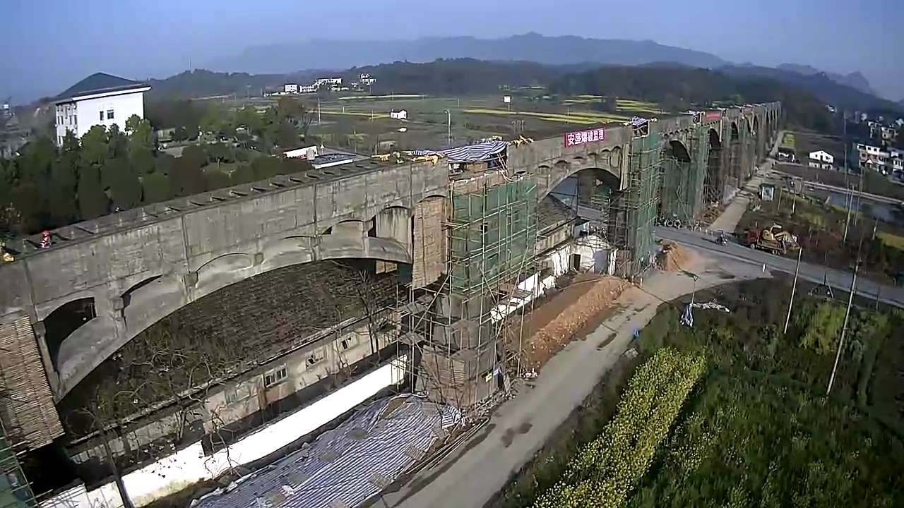 衢州龍游龍門橋渡槽爆破拆除工程