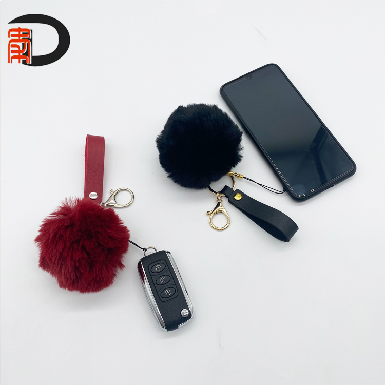 新款创意獭兔毛球包包配饰品 钥匙扣挂件 手机DIY手提绳