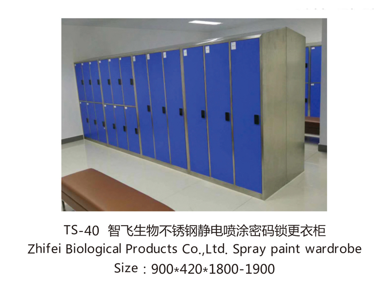TS-40 智飛生物不銹鋼靜電噴涂密碼鎖更衣柜