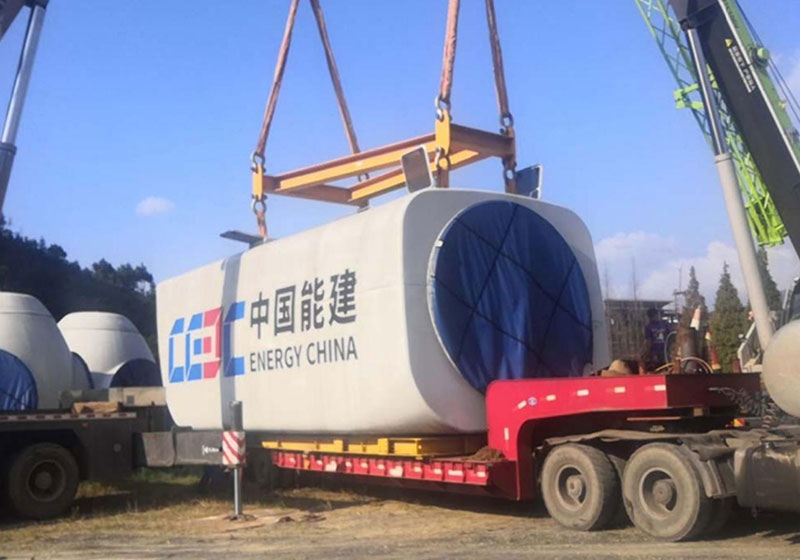 中國能建風電機艙、輪轂運輸、吊裝