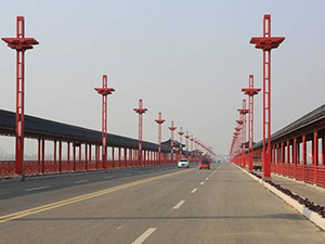 中國最長廊橋日照莒縣莒安大橋氟碳漆防腐工程