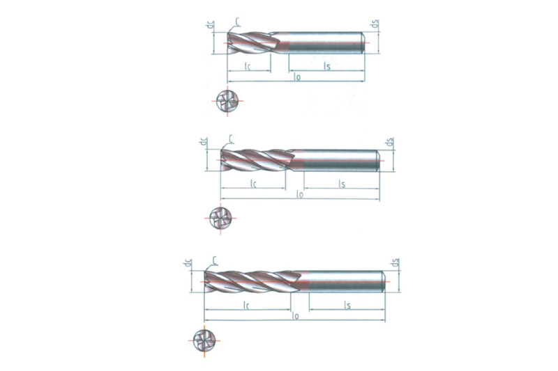整體硬質合金通用立銑刀(30° )HRC ≤43