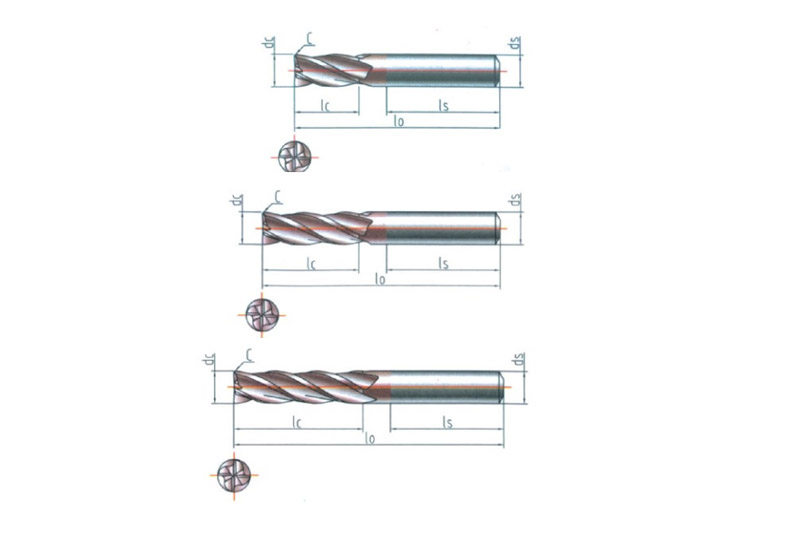 整體硬質合金通用立銑刀(30° )43≤HRC≤62
