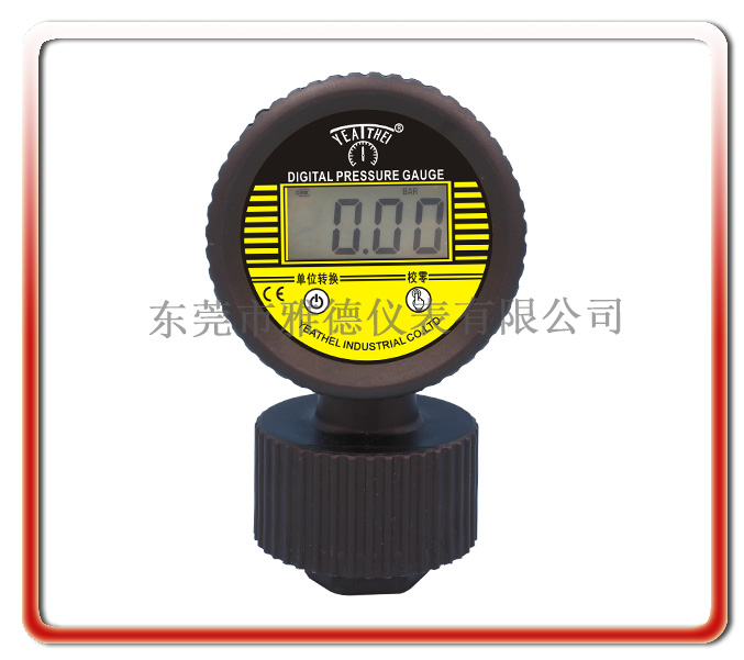 LCD PP隔膜數顯壓力表（電池供電）